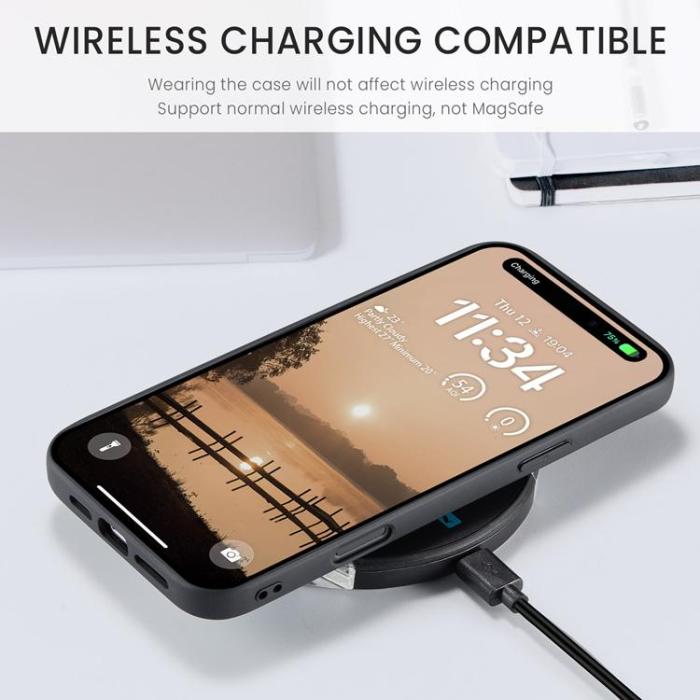 OEM - JEEHOOD iPhone 17 Pro Mobilskal KonstLäder Plast Avtagbar - Brun