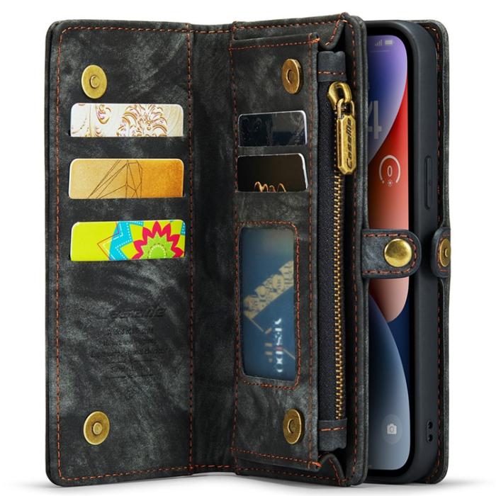 Caseme - CASEME iPhone 15 Pro Max Plånboksfodral 008 Detachable - Svart
