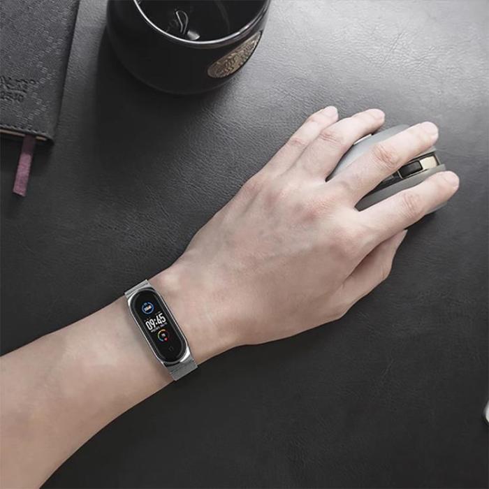 UTGATT - Xiaomi Mi Smart Band 7 Stainless Armband - Silver