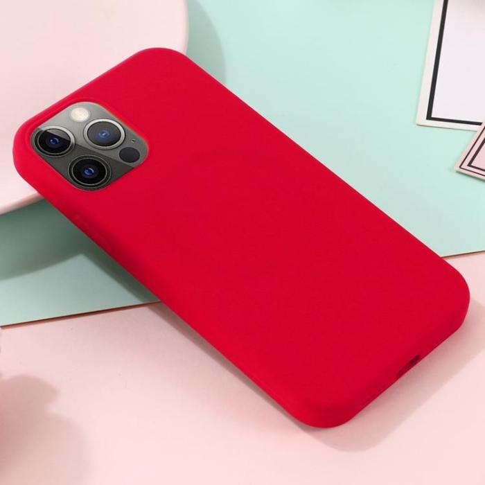 OEM - iPhone 14 Pro Max Skal Magsafe Silicone Ultra Slim - Röd