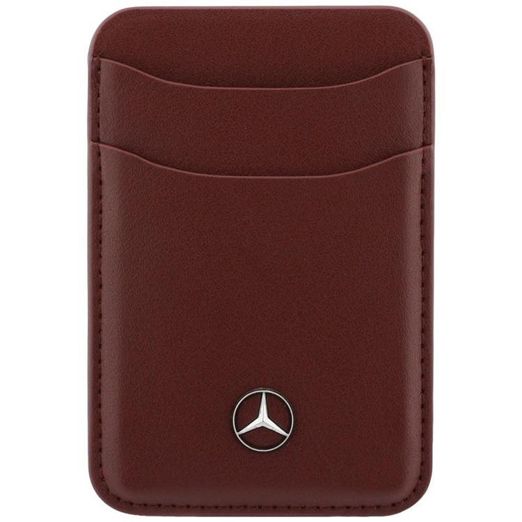 Mercedes MagSafe Korthållare Läder Plånbok - Röd | 264 | AlltMobil