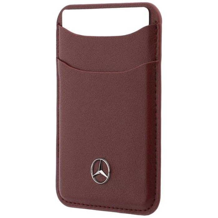 Mercedes - Mercedes MagSafe Korthållare Läder Plånbok - Röd