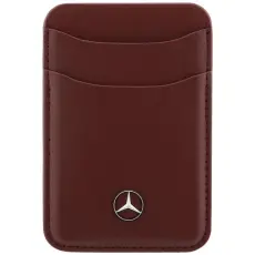 Mercedes - Mercedes MagSafe Korth&aring;llare L&auml;der Pl&aring;nbok - R&ouml;d