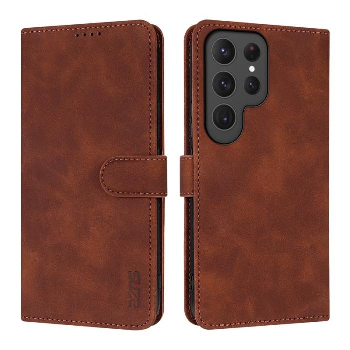 AZNS - AZNS Samsung Galaxy S26 Ultra Fodral PU Läder - Brun