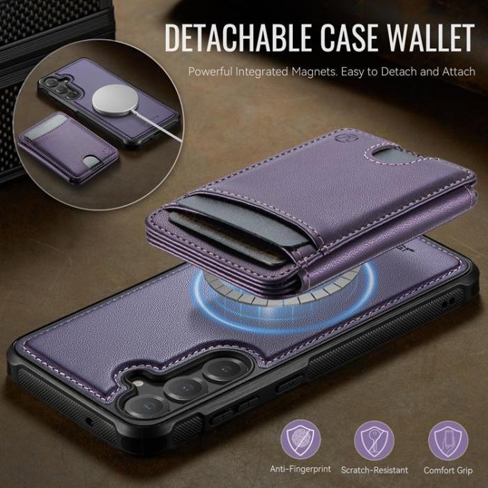 OEM - JEEHOOD Samsung Galaxy S23 FE Fodral KonstLäder - Lila