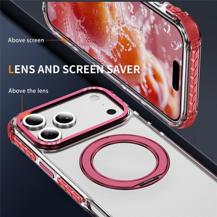 A-One Brand - iPhone 17 Pro Max Mobilskal MagSafe Anti Drop - Röd