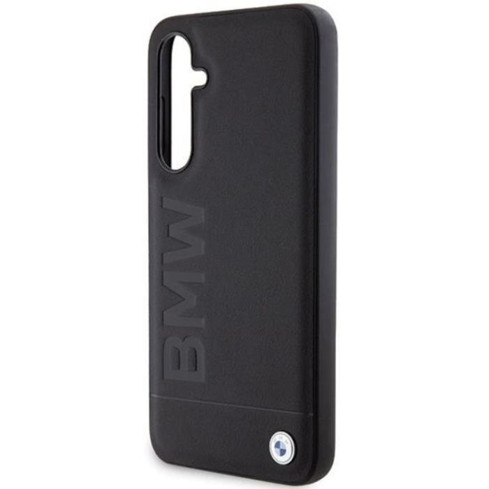 BMW - BMW Galaxy S23 FE Mobilskal Läder Hot Stamp - Svart