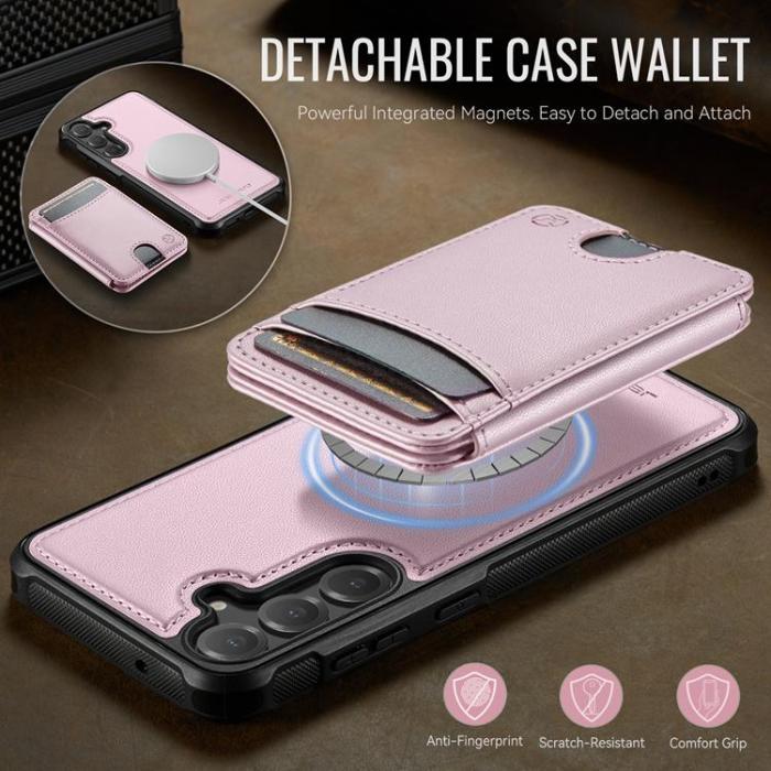 OEM - JEEHOOD Samsung Galaxy S23 FE Fodral Konstläder - Rosa