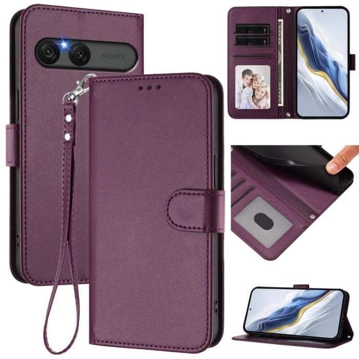 A-One Brand - Sony Xperia 10 VII Plånboksfodral Med Handledsrem - Lila