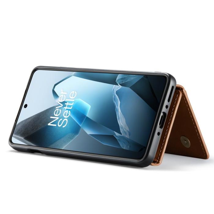 DG.MING - DG.MING Serie Mobilskal till OnePlus 13 med Ställning och Plånboksfodral Brun