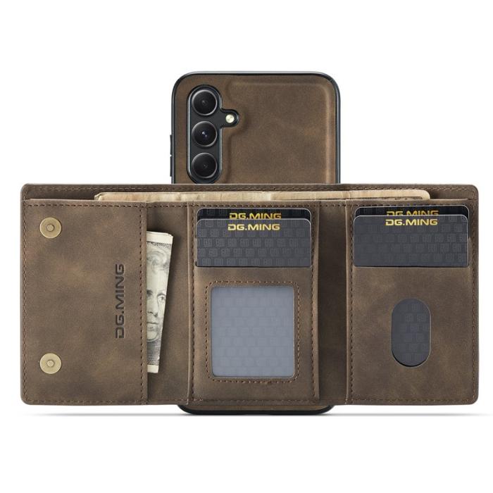 DG.MING - DG.MING Samsung Galaxy A16 5G Plånboksfodral Kickstand Brun