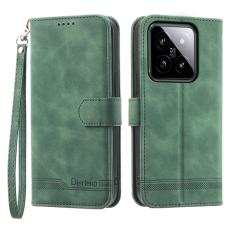 DIERFENG - DIERFENG DF-03 f&ouml;r Xiaomi 14 Pl&aring;nboksfodral Imprinted Konstl&auml;der - Gr&ouml;n