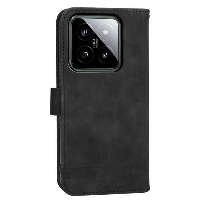 DIERFENG - DIERFENG DF-03 för Xiaomi 14 Plånboksfodral Konstläder - Svart