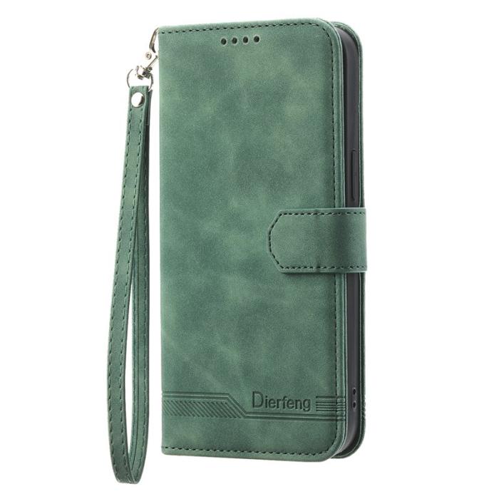 DIERFENG - DIERFENG DF-03 för Xiaomi 14 Plånboksfodral Imprinted Konstläder - Grön