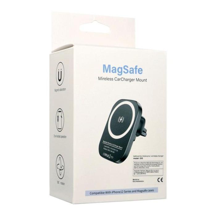 BASEUS - Baseus Magsafe Trådlös Laddare Med Bilhållare 15W D10 - Svart