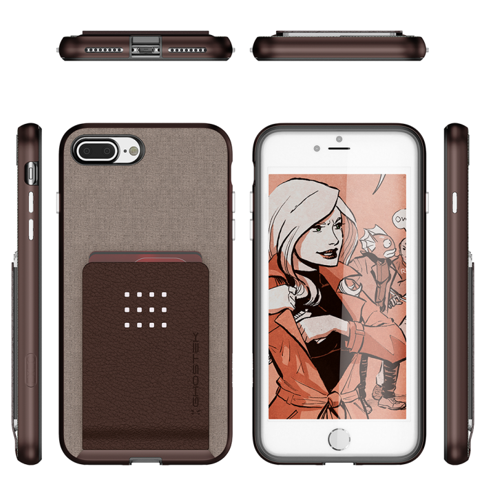 UTGATT5 - Ghostek Exec 2 Skal till iPhone 8 Plus / 7 Plus - Brun