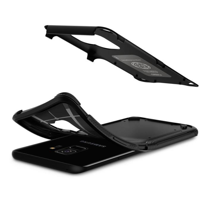 UTGATT5 - Spigen Hybrid Armor Skal till Samsung Galaxy S9 - Svart