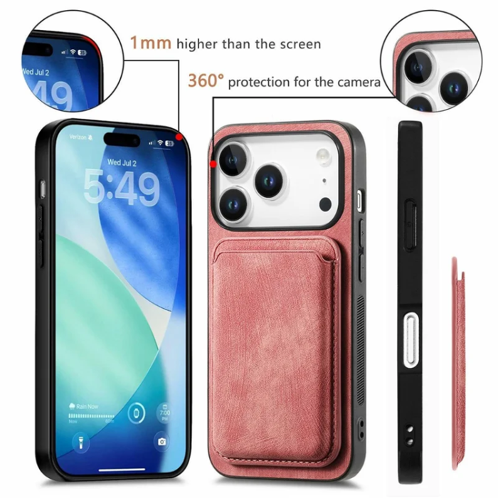 A-One Brand - iPhone 17 Pro Max Mobilskal Retro Detachable - Rosa