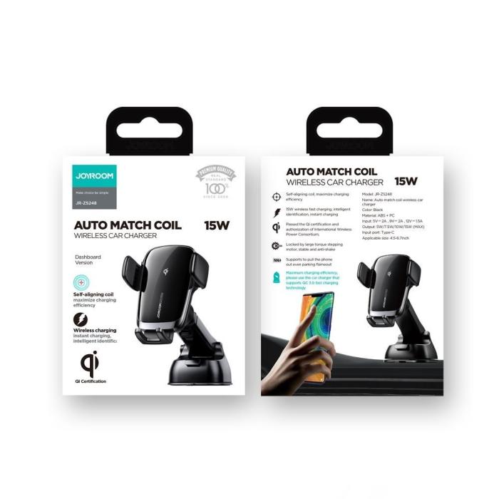 UTGATT1 - Joyroom - Dashboard Car Mount Trådlös Laddare - Svart