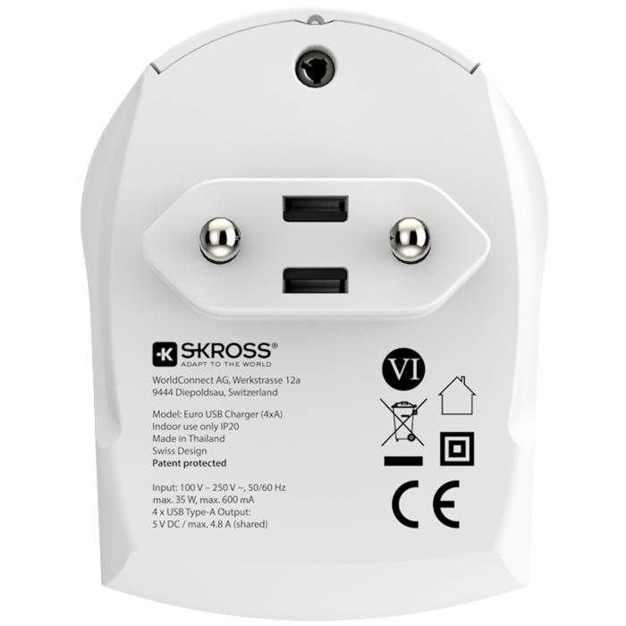 SKross - SKROSS - 4-Port USB-laddare EU