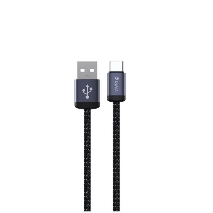 Devia - Devia USB Till USB-C Kabel 1m 2A Gracious - Svart