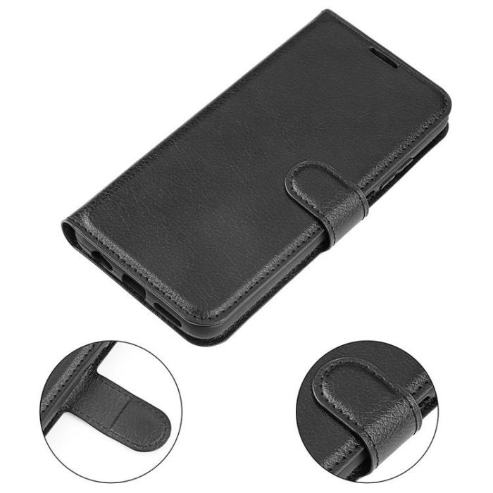 OEM - Litchi Flip iPhone 14 Pro Max Plånboksfodral - Svart