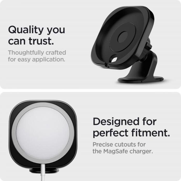 UTGATT1 - Spigen Mag Fit Magsafe Instrumentbrädan Bilhållare - Svart