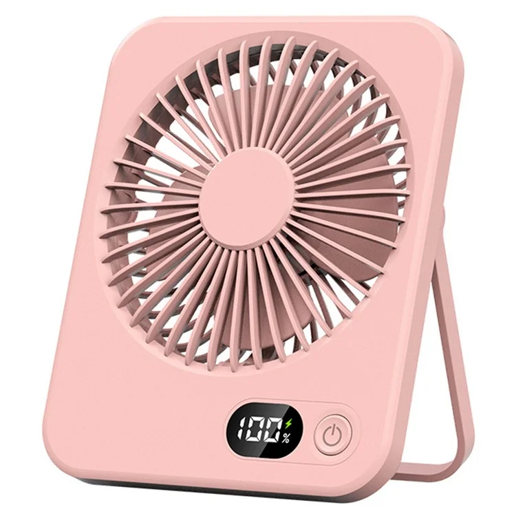 Skrivbordsfläkt med Hopfällbart Stativ och Digital Display - Rosa | 264 | AlltMobil