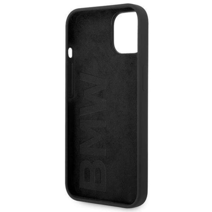 BMW - BMW iPhone 14 Plus Skal Silicone Metal Logo - Svart