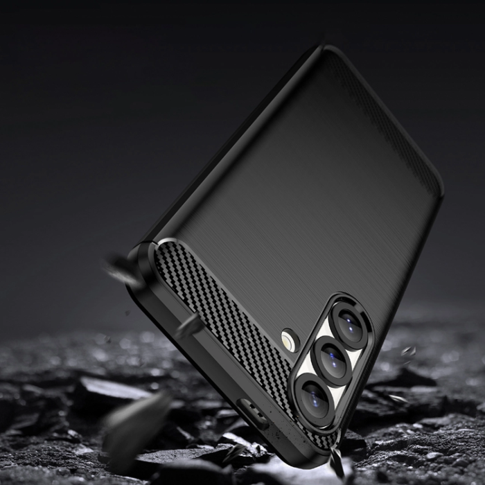 OEM - Galaxy S25 Edge Mobilskal Carbon Flexible - Svart