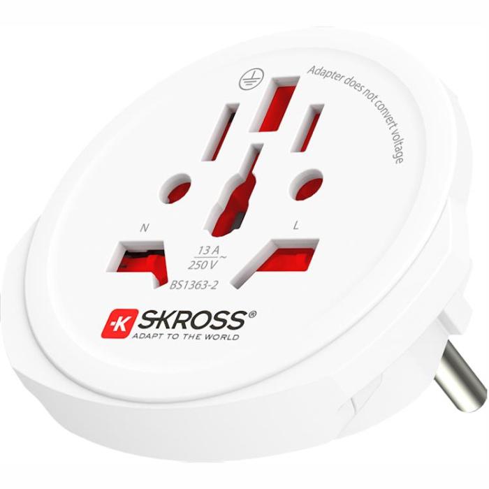 SKROSS - SKross El-Adapter Europa mfl - Vit