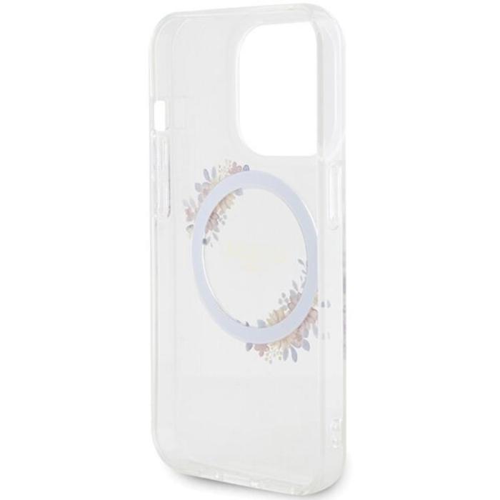 Guess - Guess iPhone 15 Pro Mobilskal Magsafe IML Flowers Wreatch