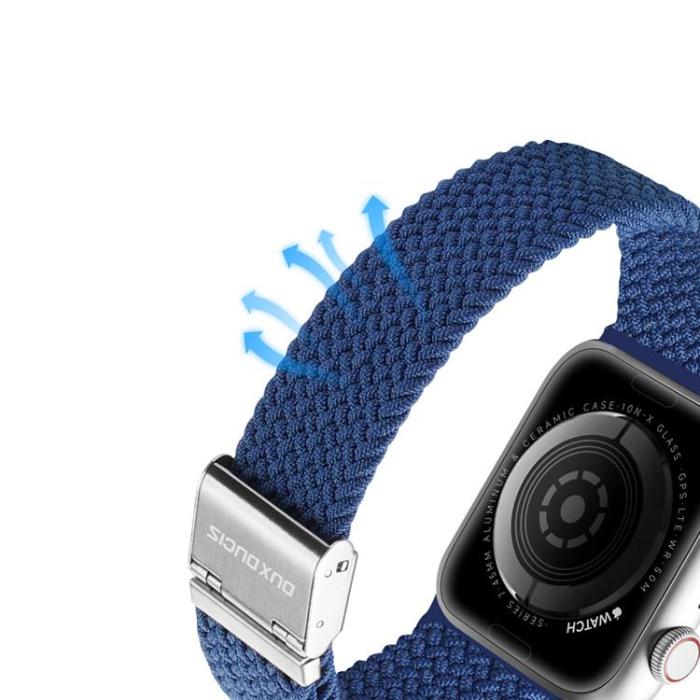 UTGATT1 - Dux Ducis Apple Watch 4/5/6/7/8/SE (41/40/38mm) Armband Braided - Blå