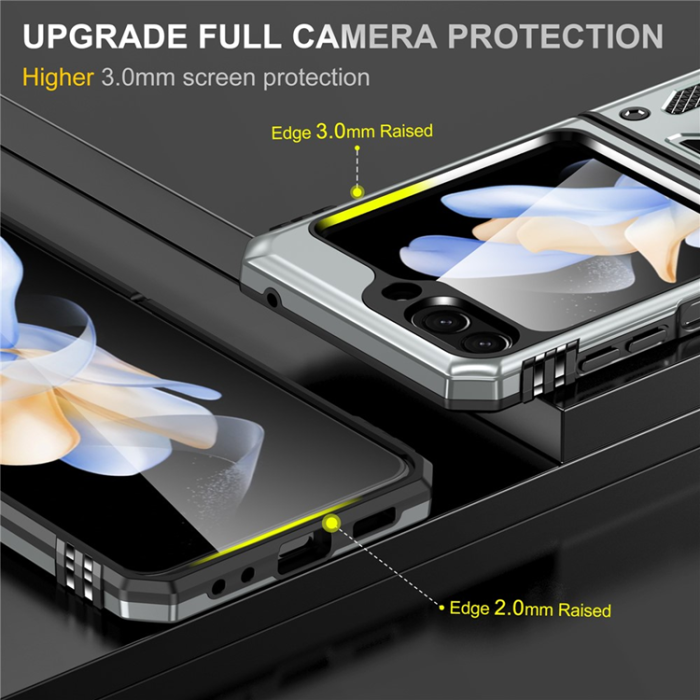 A-One Brand - Galaxy Z Flip7 FE/Z Flip6 Mobilskal Armor Kickstand - Grå
