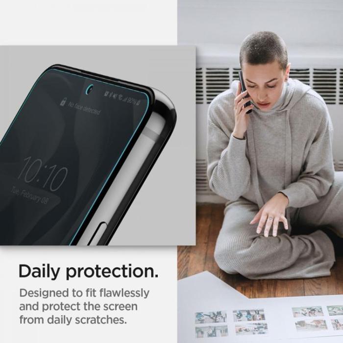 Spigen - Spigen 2-Pack Neo Flex Härdat Glas Skärmskydd Galaxy S22 - Transparent