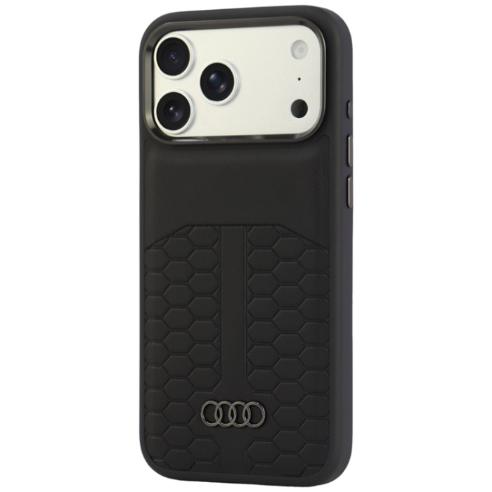 Audi - Audi Mobilskal För iPhone 18 Pro Max/17 Pro Max Magsafe Läder - Svart