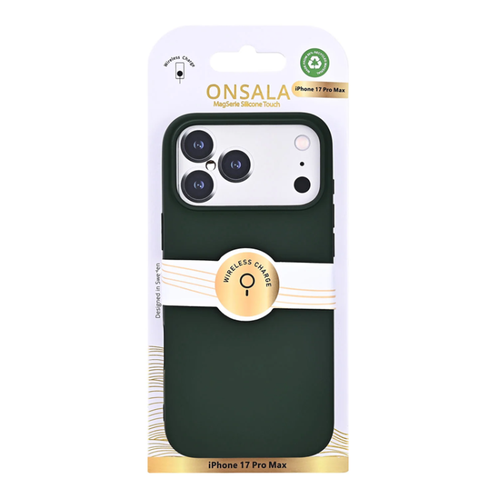 Onsala - ONSALA iPhone 17 Pro Max Mobilskal med Silikonkänsla - Grön
