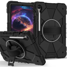 A-One Brand - Galaxy Tab S10 FE/S9 FE/S9 Skal Kickstand med Rem - Svart