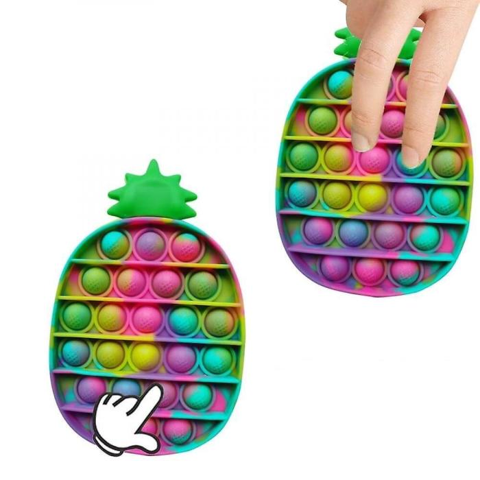 UTGATT5 - 1-Pack Pop it Fidget Toy - Ananas - Flerfärgad