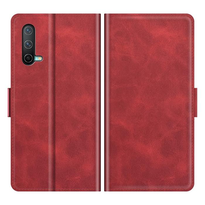 A-One Brand - Flip Folio Plånboksfodral till Oneplus Nord CE 5G - Röd
