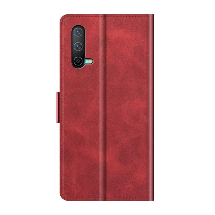 A-One Brand - Flip Folio Plånboksfodral till Oneplus Nord CE 5G - Röd