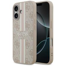 Guess - Guess iPhone 17 Mobilskal MagSafe 4G Printed Stripes - Rosa