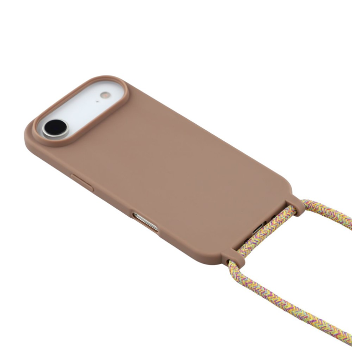 A-One Brand - iPhone 17 Air Mobilskal TPU Shockproof med Lanyard - Brun