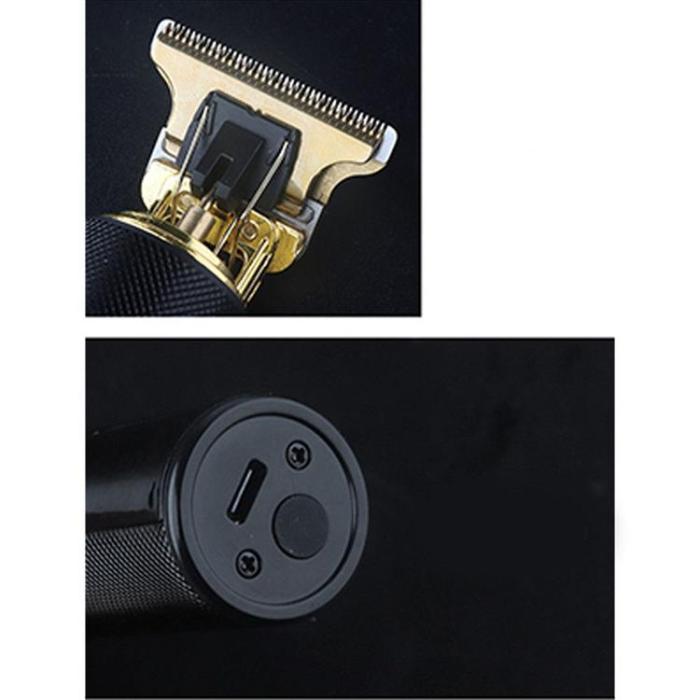 OEM - Hårklippare med display LED och Utbytbara Kammar T9 (dragon motif) - Guld