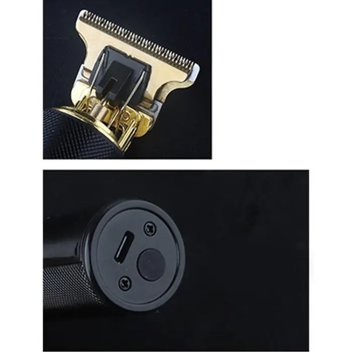 OEM - Hårklippare med display LED och Utbytbara Kammar T9 (dragon motif) - Guld