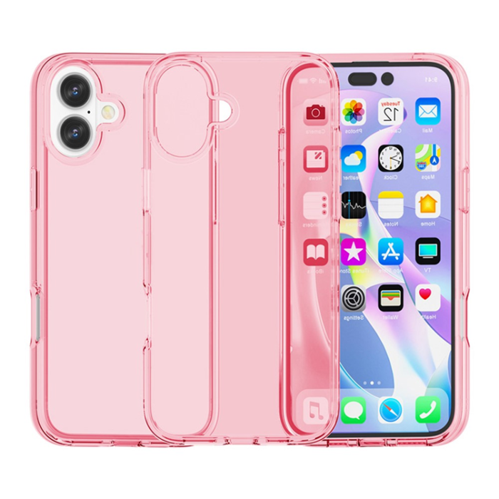 AMORUS - AMORUS iPhone 17 Mobilskal Shockproof - Clear Rosa