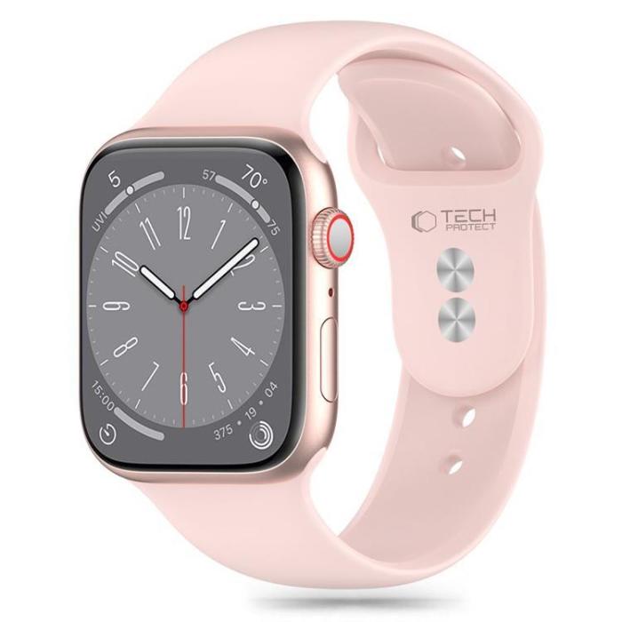 Tech-Protect - Tech-Protect Apple Watch 4/5/6/7/8/9/10/SE (40/41/42 mm) Armband Silikon - Rosa