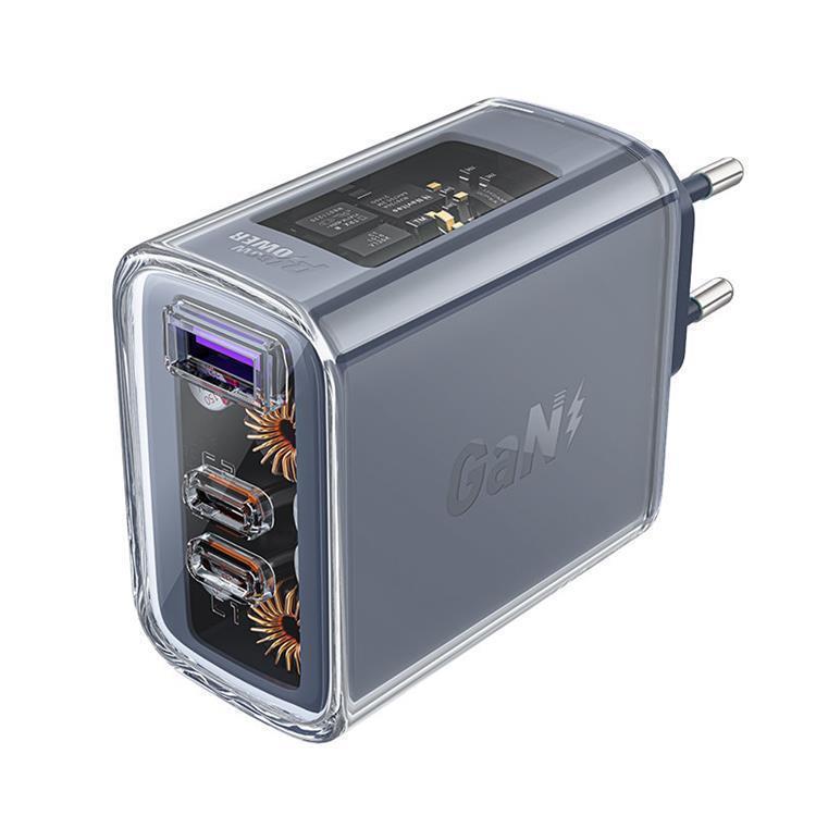 Acefast GaN Väggladdare A45 65W 2 x USB-C - Grå | 505295 | AlltMobil