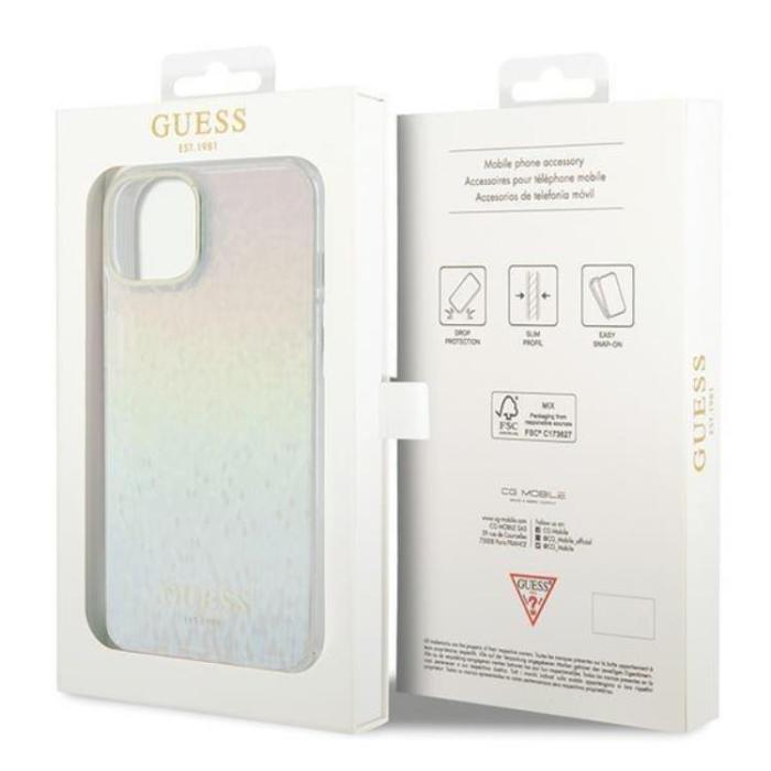 Guess - Guess iPhone 15 Mobilskal IML Mirror Disco Iridescent - Flerfärgad