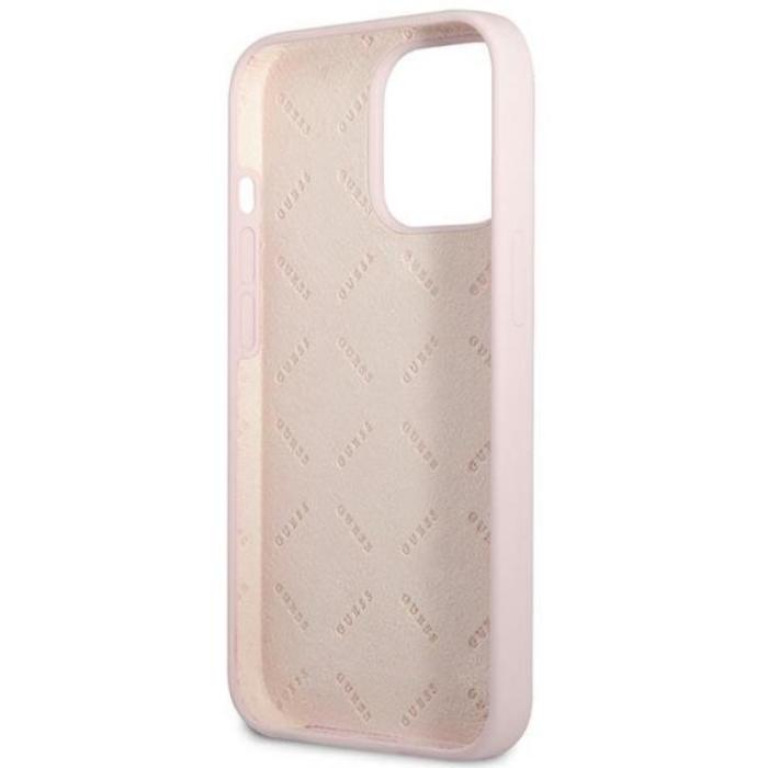 Guess - Guess iPhone 13 Pro Max Skal Silicone Triangle - Lila